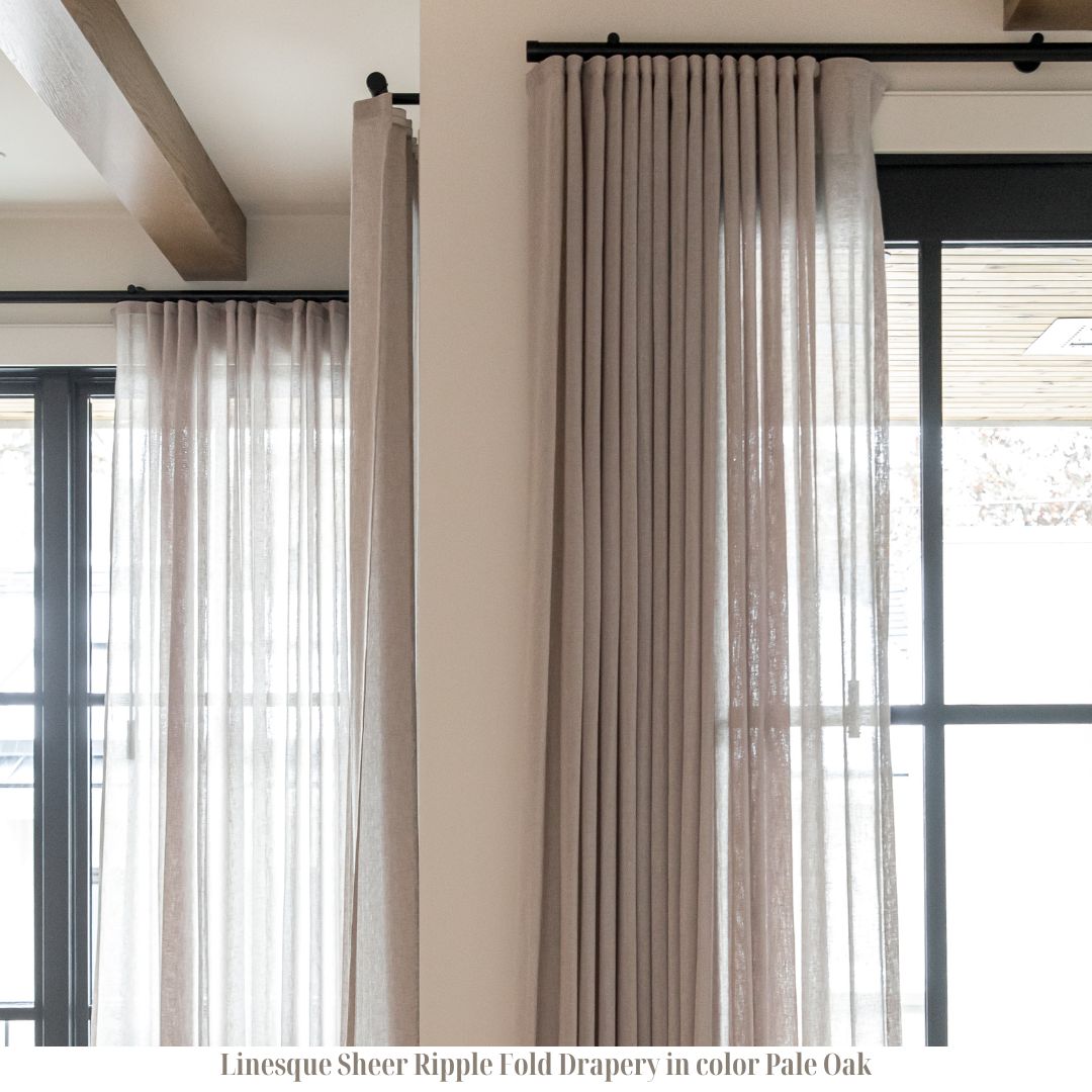 Sheer Linen White Dove, Ripple fold, NO LINING – The Heather Company